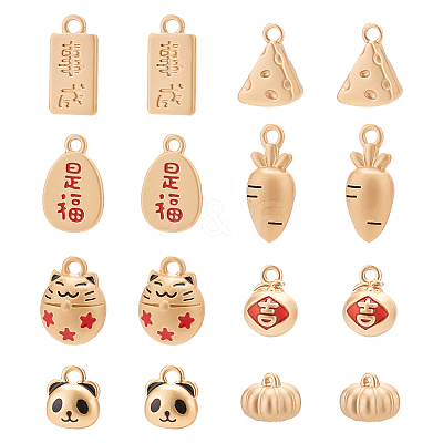 16Pcs 8 Style Alloy Charms FIND-NB0003-62-1