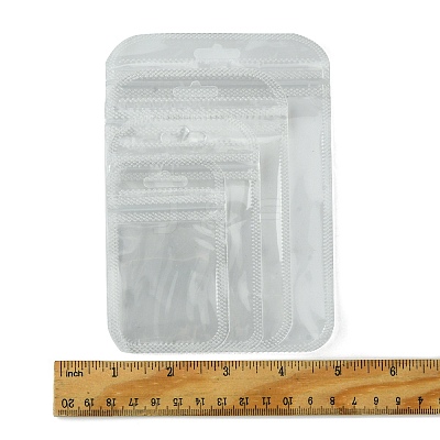 30Pcs Transparent Plastic Resealable Packaging Bags OPP-FS0001-06A-1