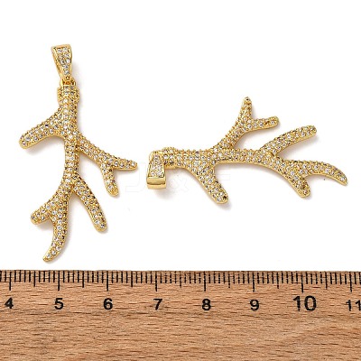 Brass Micro Pave Cubic Zirconia Pendants KK-A271-07A-G-1