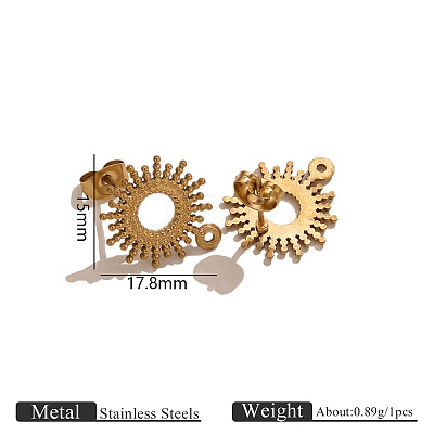 304 Stainless Steel Stud Earring Findings FS-WG336E9-01-1