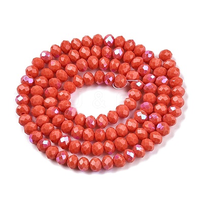 Electroplate Opaque Solid Color Glass Beads Strands LS-EGLA-A044-P4mm-L21-1