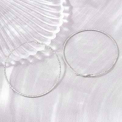 304 Stainless Steel Big Hoop Earrings with 316 Surgical Stainless Steel Pins for Women SA-CBAB549-01P-1