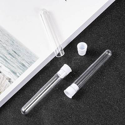 Clear Tube Plastic Bead Containers with Lid C065Y-1