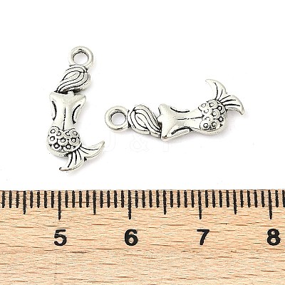Tibetan Style Alloy Mermaid Pendants LS-TIBEP-5402-AS-LF-1