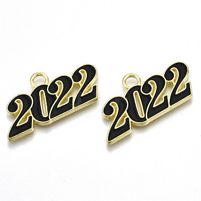 Alloy Enamel Pendants PALLOY-N160-001-01G-RS-1