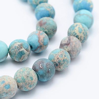 Natural Imperial Jasper Beads Strands X-G-K232-6mm-01D-1