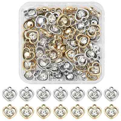 52Pcs 2 Colors UV Plating Acrylic Charms PACR-FS0001-11-1