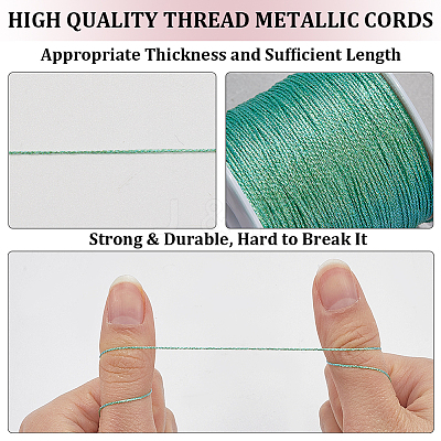 6 Rolls 6 Colors Polyester Braided Cord WCOR-CY0001-02B-1