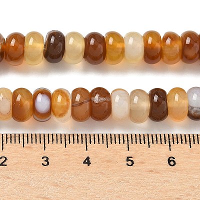 Natural Banded Agate Beads Strands G-F790-I01-01D-1
