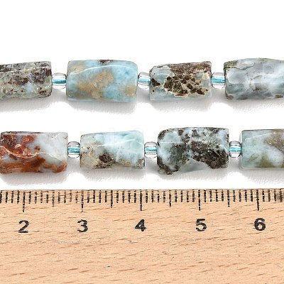 Natural Larimar Beads Strands G-F836-B09-01-1