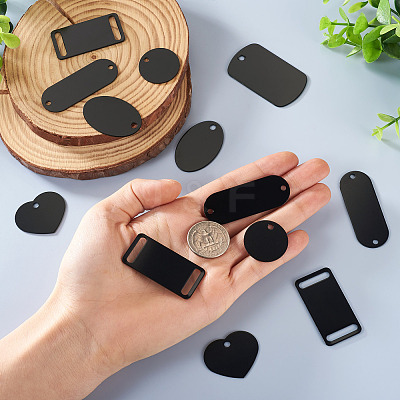 30Pcs 6 Style Aluminum Pendants FIND-BT0001-23-1