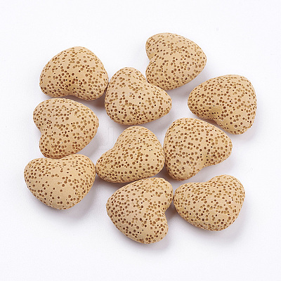 Unwaxed Natural Lava Rock Beads G-I190-A03-1