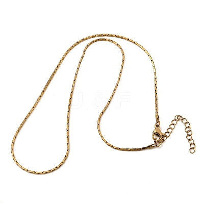 1.3MM 304 Stainless Steel Boston Link Chains Necklaces for Women Men NJEW-Z115-12G-01-1