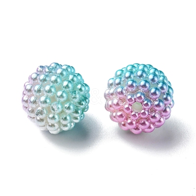 Imitation Pearl Acrylic Beads OACR-FS0001-32C-1
