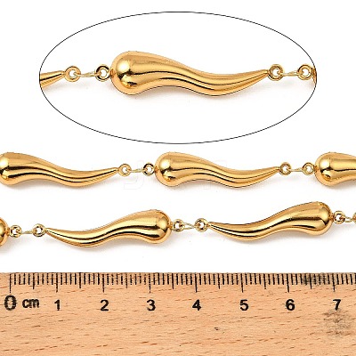 304 Stainless Steel Hot Pepper Link Chains CHS-G042-03G-03-1