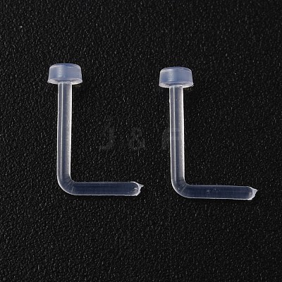 Acrylic L-Shaped Nose Ring AJEW-YWC0001-01G-1
