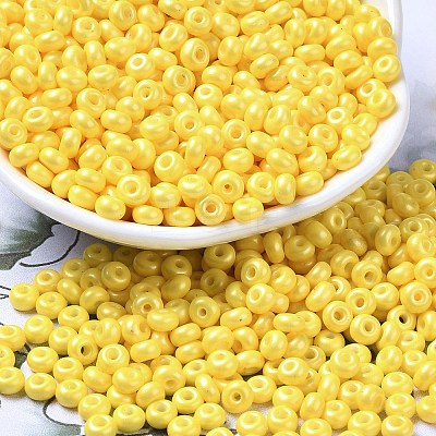 Baking Paint Luster Glass Seed Beads SEED-B001-04A-06-1