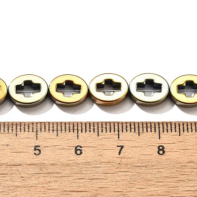 Electroplated Synthetic Non-magnetic Hematite Beads Strands G-L613-Z01-02K-1