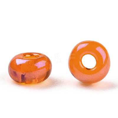 Round Transparent Colors Rainbow Glass Seed Beads X-SEED-A007-3mm-169-1
