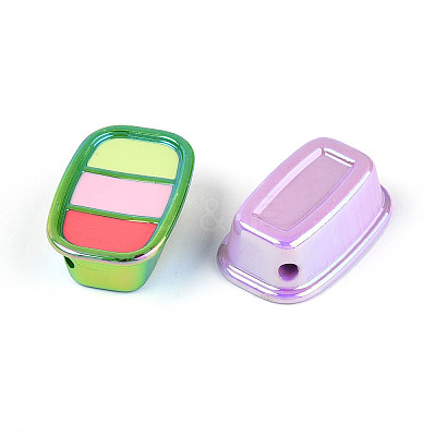 UV Plating Opaque Acrylic Beads OACR-N153-08-1