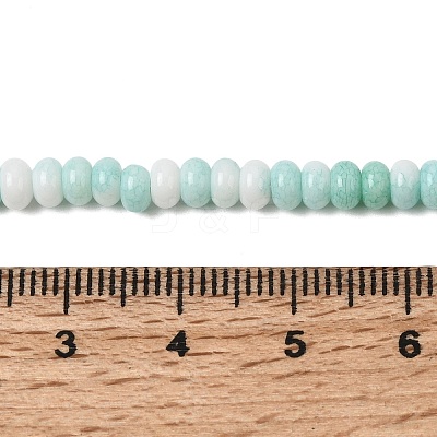 Cracked Opaque Glass Beads Strand GLAA-D306-A10-1