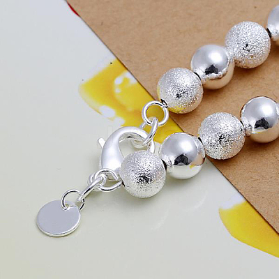 8mm Brass Ball Chain Bracelets for Women BJEW-BB12486-1