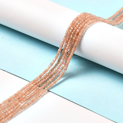 Natural Orange Sunstone Beads Strands G-D467-A12-1
