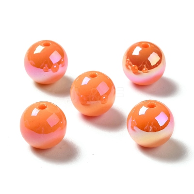 UV Plating Rainbow Iridescent Acrylic Beads X-PACR-D070-01L-1