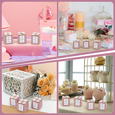 40 Bags Flower Paper Candy Gift Boxes CON-WA0001-08-1