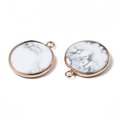 Natural Howlite Pendants G-Q998-010H-1