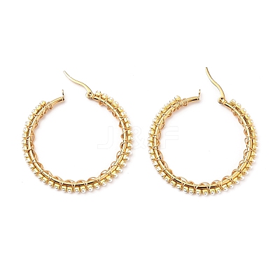 304 Stainless Steel Hoop Earrings EJEW-JE04375-1