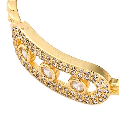 Rectangle Rack Plating Brass Micro Pave Cubic Zirconia Bracelets for Women BJEW-M040-07G-1