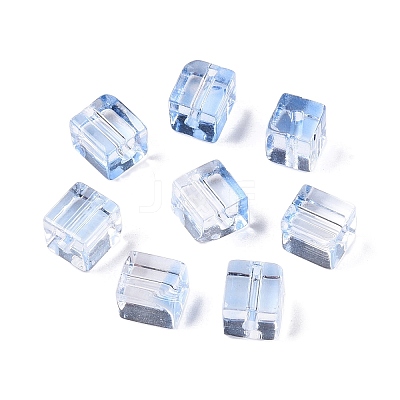 Baking Paint Transparent Glass Beads DGLA-N005-01A-03-1
