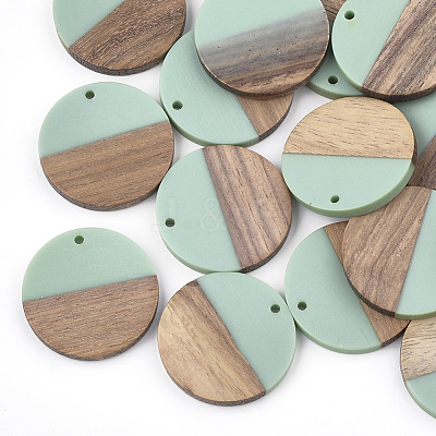 Resin & Wood Pendants X-RESI-S358-02B-04-1