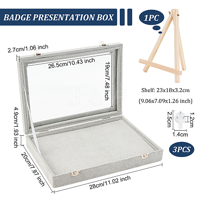 Wood Pin Display Case DJEW-WH0038-75-1