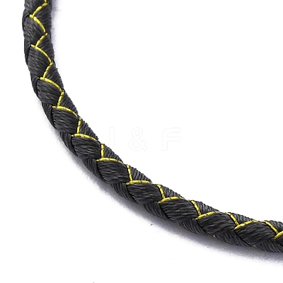 Polyester Cord Braided Bracelet Makings MAK-Z003-01G-04-1