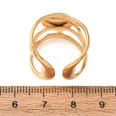 304 Stainless Steel Cuff Ring Components SA-CBA76C4-02G-02-1