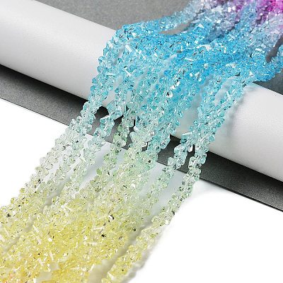 Transparent Glass Bead Strands GLAA-H023-03G-1