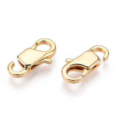 Brass Lobster Claw Clasps KK-N254-09G-1