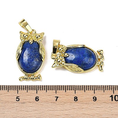 Dyed Natural Lapis Lazuli Pendant KK-F887-02G-05-1