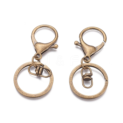 Iron Alloy Lobster Claw Clasp Keychain KEYC-D016-AB-1