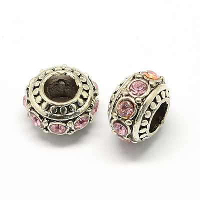 Alloy Rhinestone European Beads MPDL-R036-01D-1
