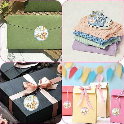 Flat Round Self-Adhesive Stickers DIY-WH0928-002-1
