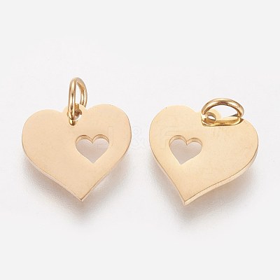 304 Stainless Steel Pendants STAS-Q201-T457G-1