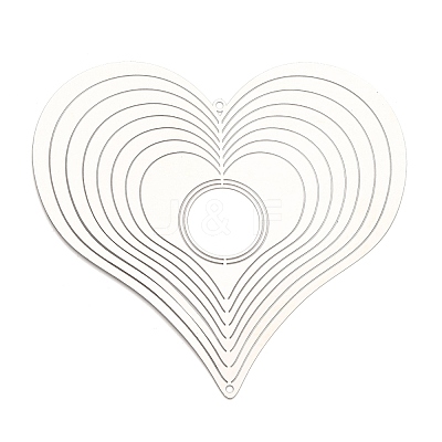 Heart 201 Stainless Steel Connector Charms/Links STAS-D386-03P-1