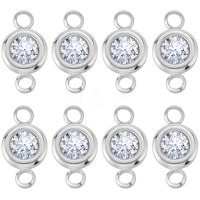 20Pcs 304 Stainless Steel Crystal Rhinestone Links Connectors STAS-BBC0009-19P-1