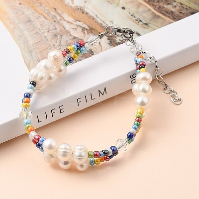 Multi-strand Bracelets BJEW-JB05492-03-1