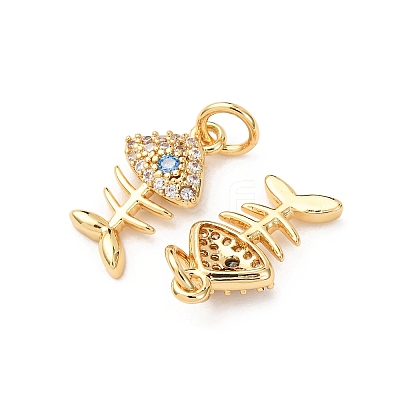 Brass Micro Pave Cubic Zirconia Pendants KK-D019-01C-G-1
