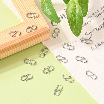 Tarnish Resistant 304 Stainless Steel S-Hook Clasps STAS-R083-11-1