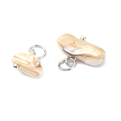 Natural Freshwater Shell Pendants PALLOY-JF05874-01-1